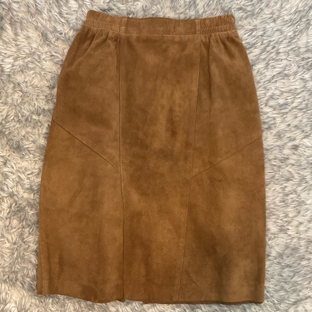 Brown Leather Skirt